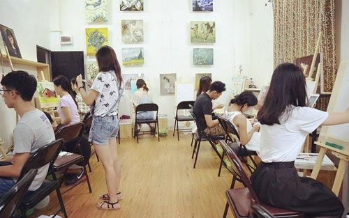 成人绘画上课视频素材